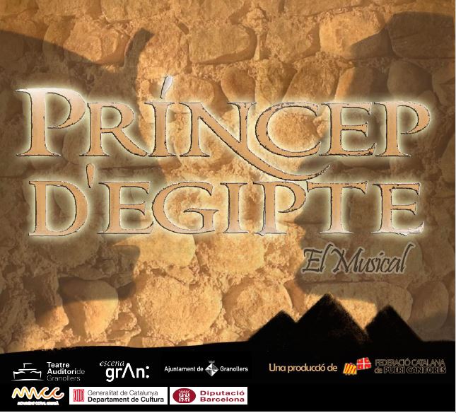 Cartell del "Príncep d'Egipte, el musical" de la Federació Catalana de Pueri Cantores